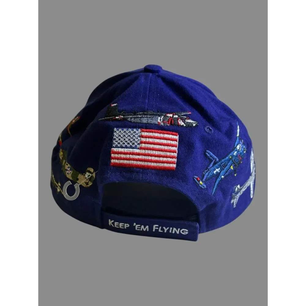 Commemorative Air Force Fighter Squadron Adjustable Hat Airplane Cap CAF USA